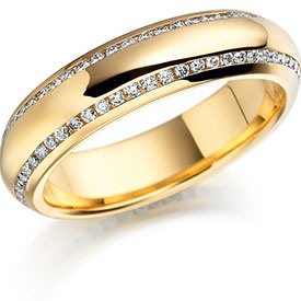 Обручальное кольцо с бриллиантом фото 3