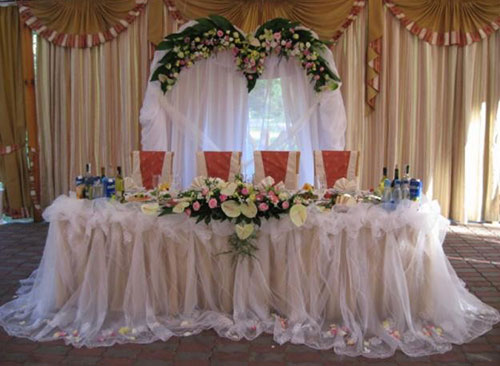 Как оформить свадебный стол