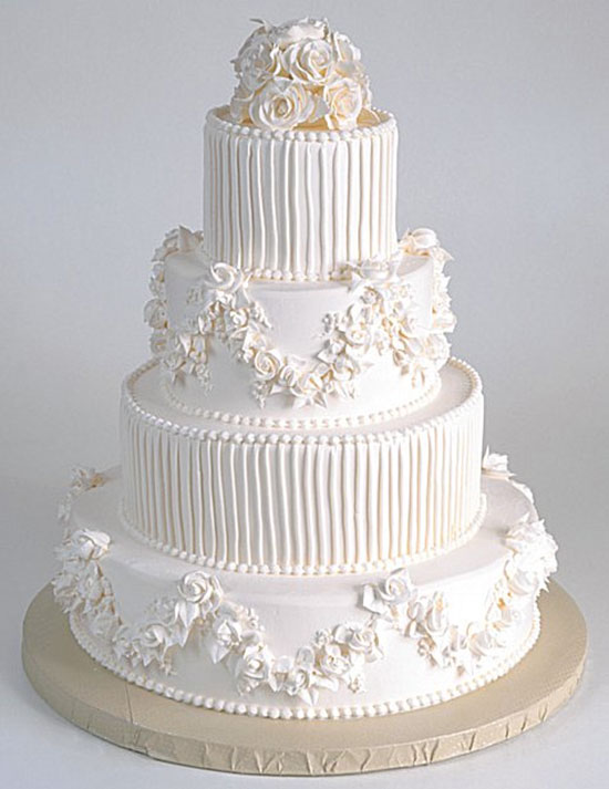 торт для белой свадьбы
