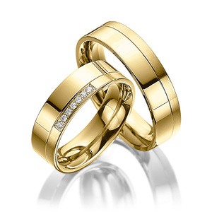 Стильные обручальные кольца с бриллиантами