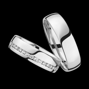Обручальные кольца с бриллиантами. Артикул ST-8011