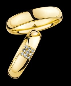 Обручальные кольца с бриллиантами. Артикул ST-8028